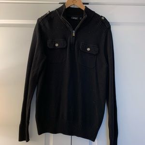 Men’s Apt.9 black quarter zip sweater